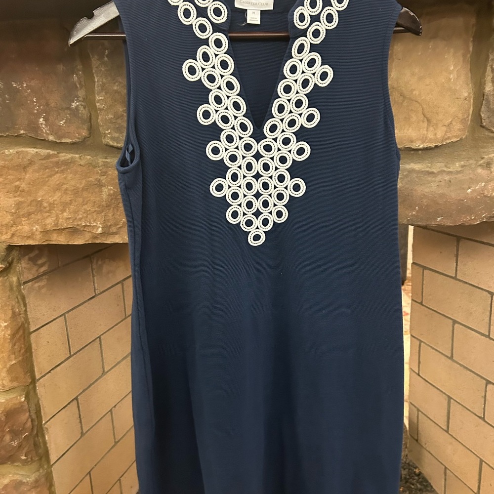 CHARTER CLUB medium Navy SleevelessDresssexy,professional,party or any occasion